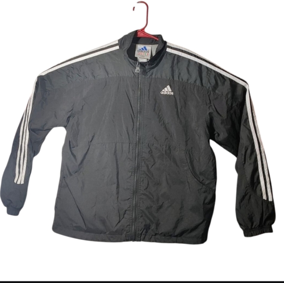adidas Other - Adidas Vintage Men's Black Windbreaker with White Stripes.